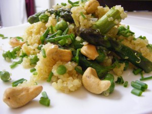 Spring Quinoa with Peas & Asparagus